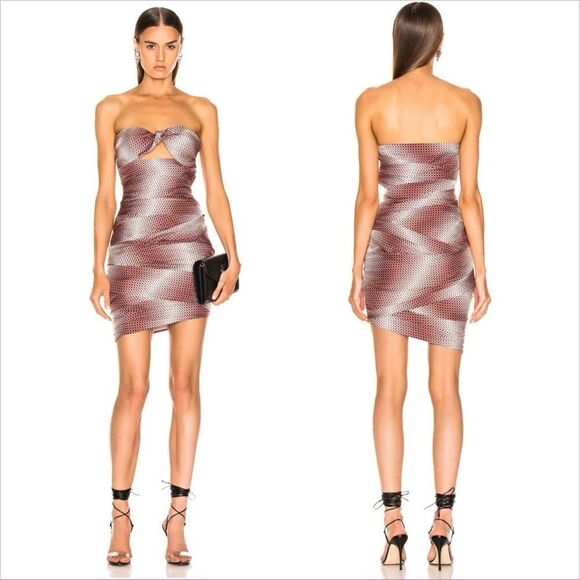 ALEXANDRE VAUTHIER Dot Twill Strapless Dress in Size FR34 / XS - Picture 1 of 10